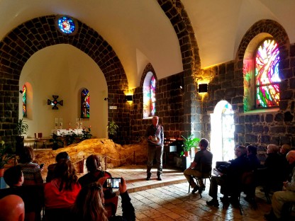 This small chapel was built over the rock where Jesus served breakfast to the disciplines In John 21
