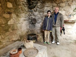 Stephen and Frank inside 1st century house